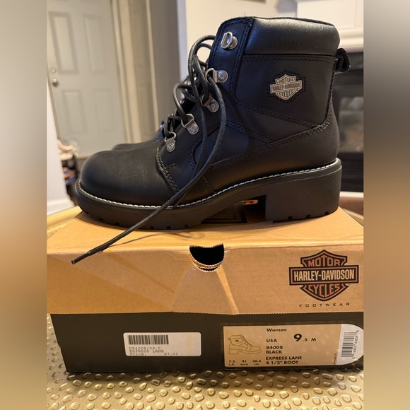 Harley-Davidson Shoes - Harley-Davidson Black Leather Ankle Boots